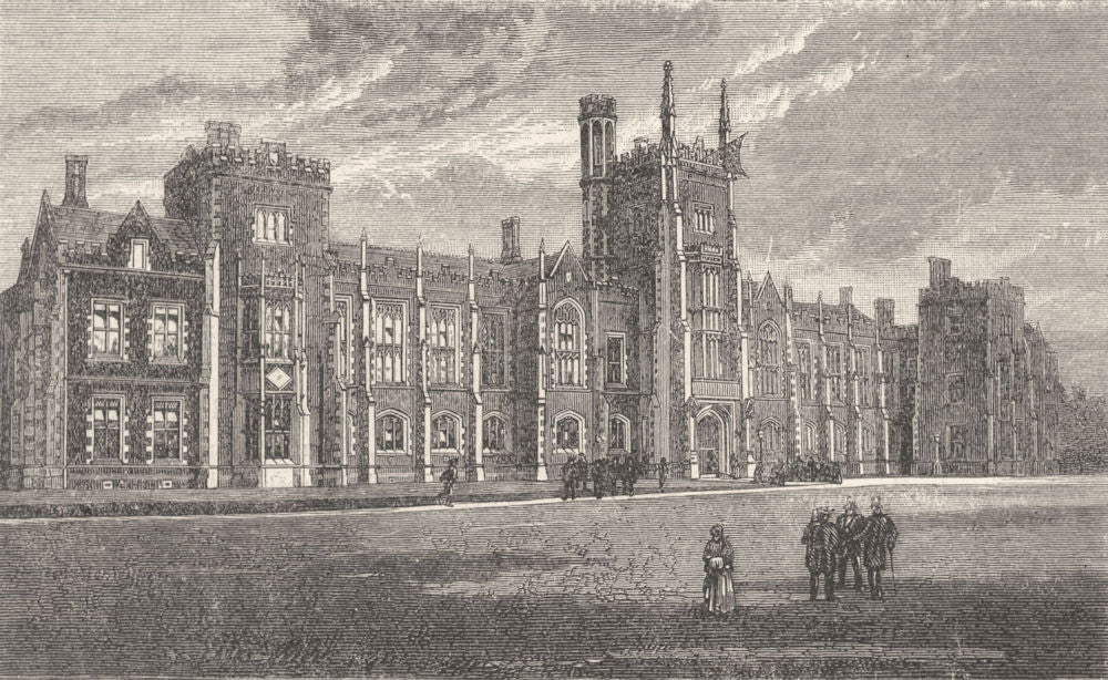 IRELAND. Belfast. Queen's College 1898 old antique vintage print picture